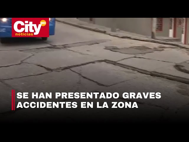 Denuncian grave daño en la malla vial del barrio Santa Inés