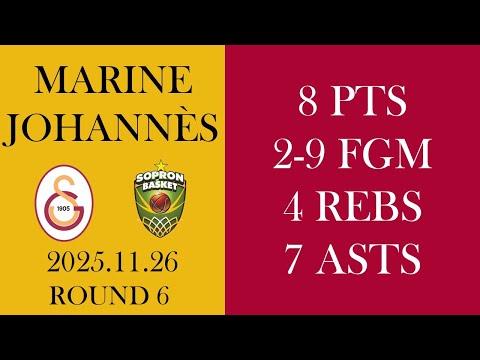 Marine Johannès 2025.11.26 R6 vs Sopron Basket