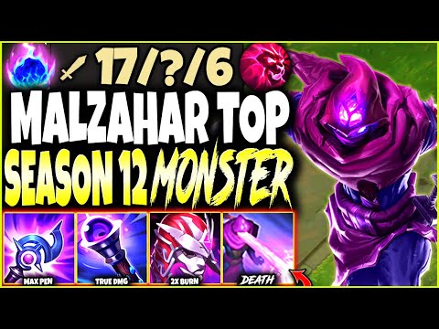 Our New Malzahar Season 12 MAX PEN Build made him a 1v9 MONSTER 🔥 LoL Top Lane Malzahar s12 Gameplay