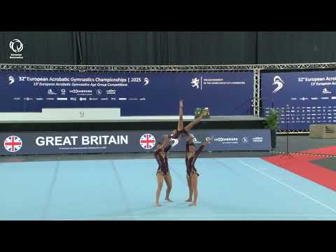 Biddle, Biddle & Noyce (GBR) - 2025 ACRO European Champions, Junior Women's Groups All-Around