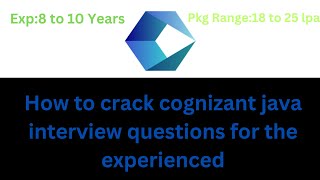cognizant java interview questions for experienced | cognizant java interview