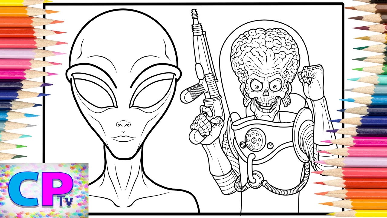 Alien and Mars Attacks/Alien Coloring Pages/@coloringpagestv /No Hero - On My Mind
