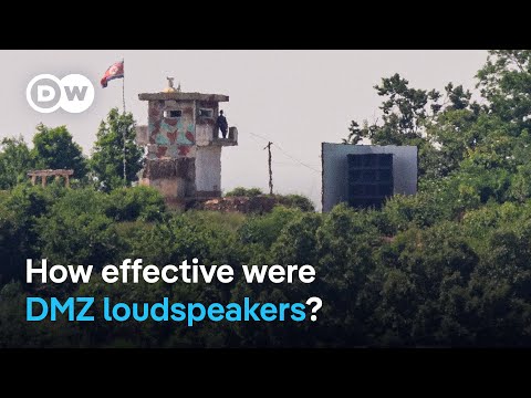 South Korea dismantles propaganda loudspeakers in the DMZ | DW News