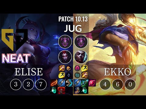 GEN Neat Elise vs Ekko Jungle - KR Patch 10.13