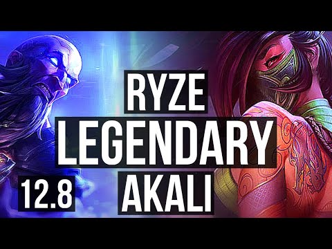 RYZE vs AKALI (TOP) | 8/0/7, 1.4M mastery, Legendary, 300+ games | KR Diamond | 12.8