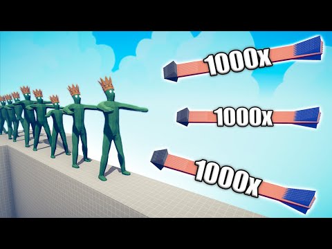 50x ZOMBIE GIANT vs 1000x OVERPOWERED UNITS - TABS | Totally Accurate Battle Simulator 2023