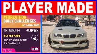 Forza Horizon 5 PLAYER MADE Forzathon Daily Challenges Play any eventlab from the creative hub