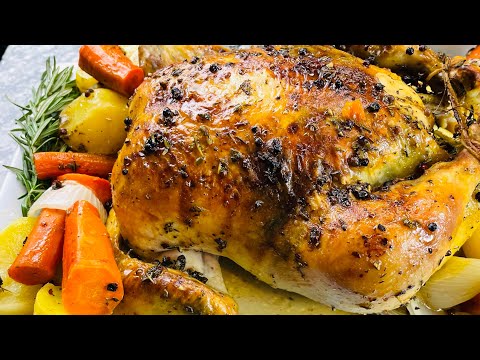 “THIS JUICY AND DELICIOUS WHOLE ROASTED HERB CHICKEN RECIPE!!”