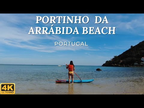 Beach Walk In Portinho Da Arrábida And Creiro Beach Portugal -【Walking Tour】- 4K UHD