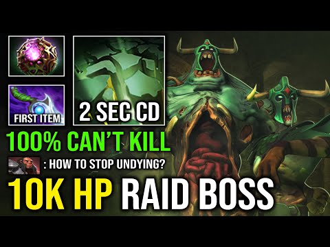 100% CAN'T KILL Solo Mid Undying 10K HP Raid Boss 2 Sec CD Decay Spam Mana Burn Diffusal Dota 2