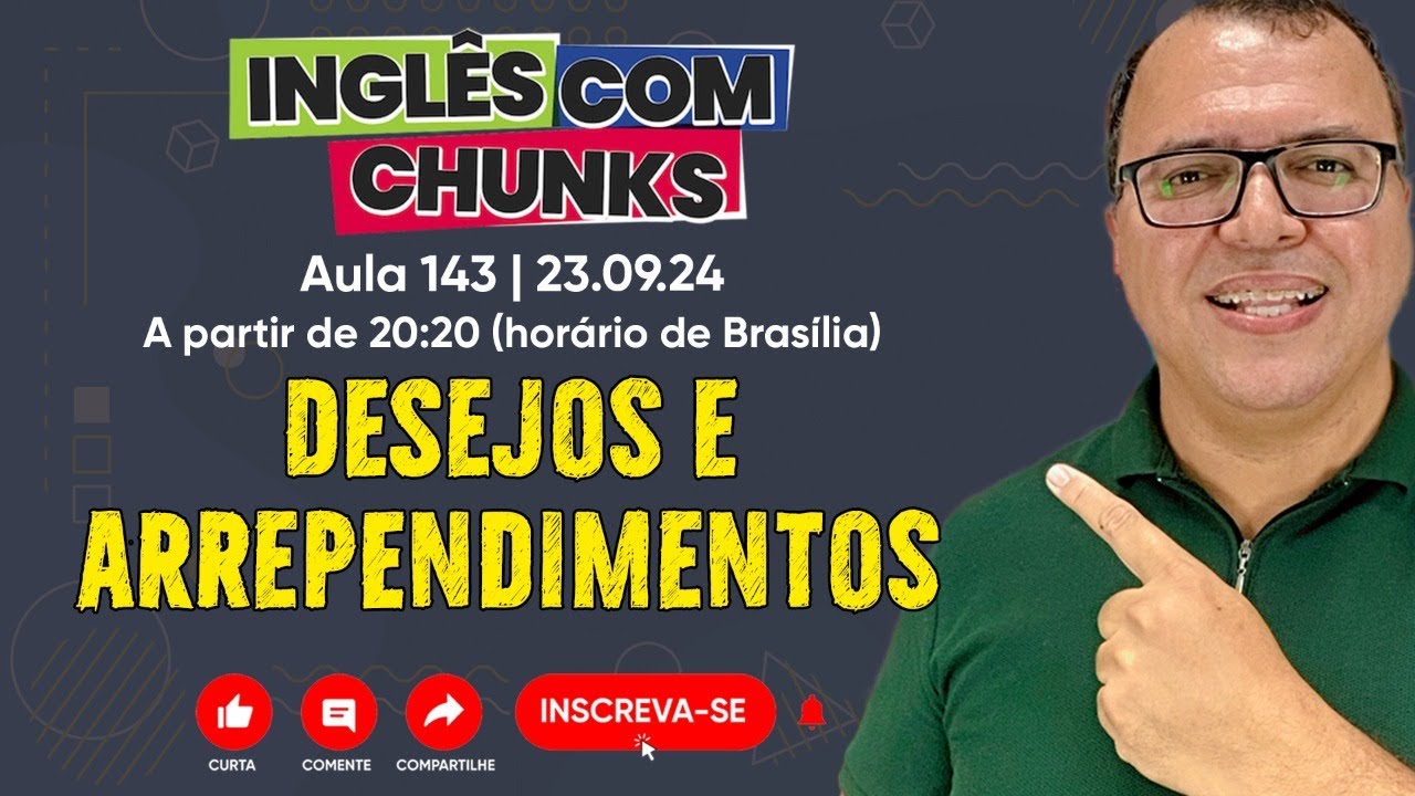 Inglês com Chunks #143 | Expressando Desejos e Arrependimentos em Inglês