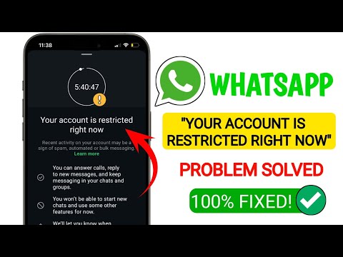 WhatsApp “Your Account is Restricted Right Now” Problem solve || (100% Fixed!)