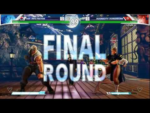 Capcom Cup 2016 Day 1 Street Fighter V Top 32 RZR Infiltration vs HuomaoTV Humanbomb
