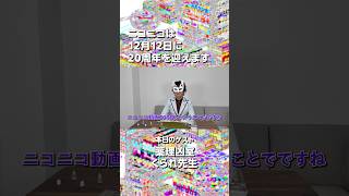 【ニコニコ20周年】くられ先生（薬理凶室）さんからお祝いメッセージをいただきました！【当日まであと74日！】#くられ先生　＃薬理凶室　#ニコニコ20周年　　#ニコニコ動画