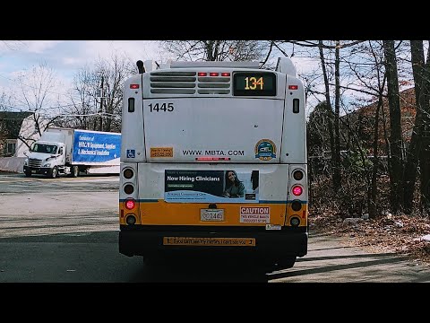 Riding MBTA route 134 outbound to North Woburn via Veterans Senior Center. (announcements only)