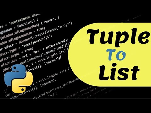 Convert Tuple To List In Python Tutorial