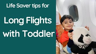 Travel tips for International flight with toddler | How to make Long flights with kid easy (Hindi)