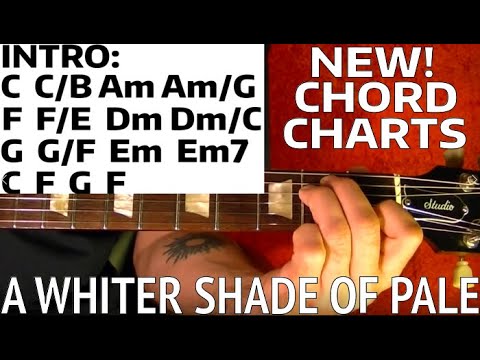 A Whiter Shade of Pale by Procol Harum Guitar Lesson WITH TABS Video