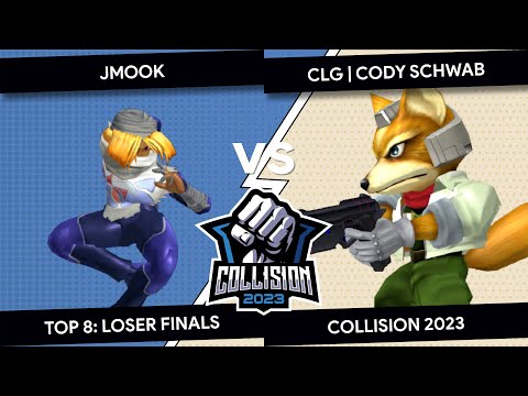 Collision 2023 - Melee - Jmook (Sheik) VS CLG | Cody Schwab (Fox) - Top 8 - Losers Finals