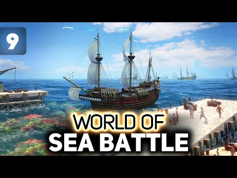 Строим первые Тяжёлые корабли Phoenix и San Martin 🏴‍☠️ World of Sea Battle [PC 2023] #9