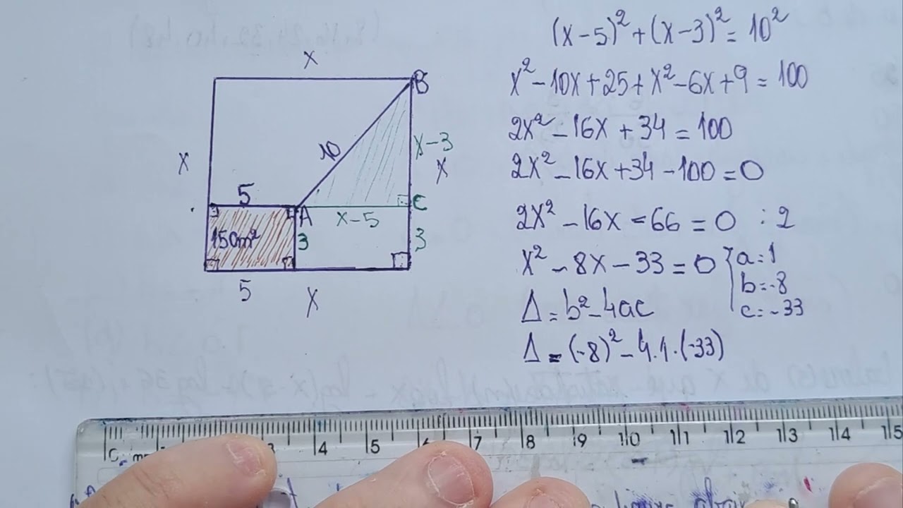CALCULO DA ÁREA DO QUADRADO DESCOBRINDO O LADO : Questão muito interessante.