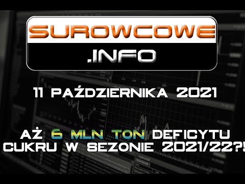 Surowcowe.info 11 października 2021 – aż 6 mln ton deficytu cukru w sezonie 2021/22?!