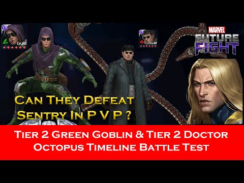 Tier 2 Green Goblin & Doctor Octopus New Uniform Timeline Battle Test on Auto - Marvel Future Fight