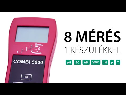 COMBI 5000 - Akár 8 mérés és adatgyűjtés 1 készülékkel - pH,  EC,  AM,  VWC,  T,  RH,  P,  °C