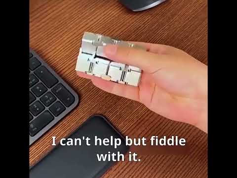Infinity Cube металлический 4×4 см - карманный фиджет кубик антистресс - фото 1 - id-p3174568380