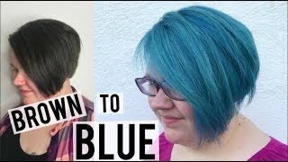 HOW TO: BROWN TO BLUE HAIR