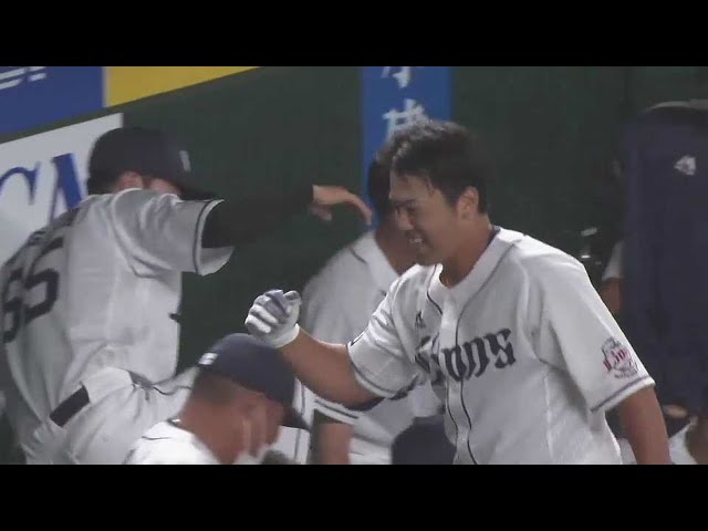 【ファーム】高めの球を振り抜いた!! ライオンズ・仲三河優太 バックスクリーン右に飛び込む2ランホームラン!!  2022年9月15日  埼玉西武ライオンズ 対 読売ジャイアンツ