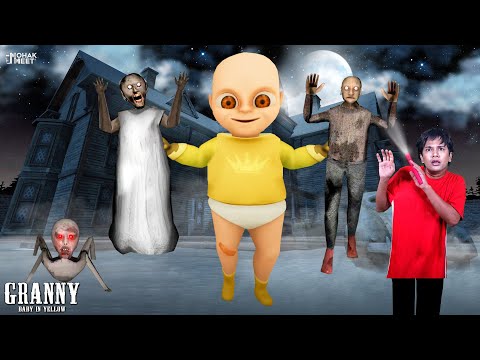 GRANNY VS. BABY IN YELLOW SHORT FILM : ग्रैनी | HORROR GAME GRANNY - SLENDRINA || MOHAK MEET