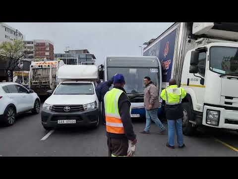 MyCiTi Bus Collides with Delivery Vehicle Sea Point Main Road