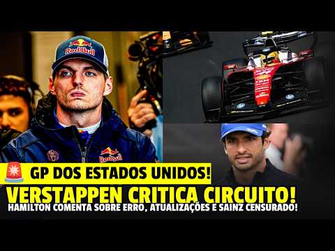 VERSTAPPEN CRITICA CIRCUITO! HAMILTON COMENTA SOBRE! ATUALIZAÇÕES DOS CARROS E SAINZ CENSURADO