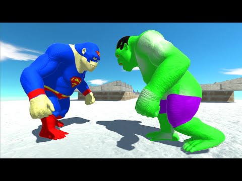 SUPERMAN GORO vs HULK GORO DEATH CLIMB - Animal Revolt Battle Simulator