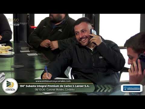 08-10-26 - 150º Subasta Integral Premium de Carlos J. Lanser S.A. -   Coronel Moldes, Córdoba