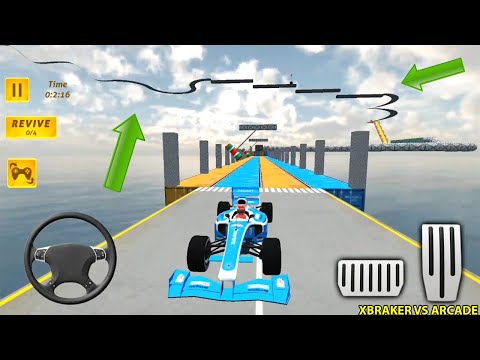 Impossible Blue Formula Ramp Car Stunts: Levels 71 72 73 Completed - Android Gameplay 2020