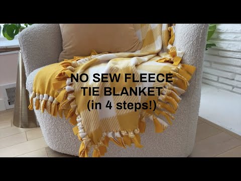 Easy No-Sew Fleece Blanket