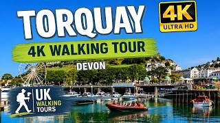 Torquay Walking Tour 4K | Seafront, Harbour & Beautiful English Riviera