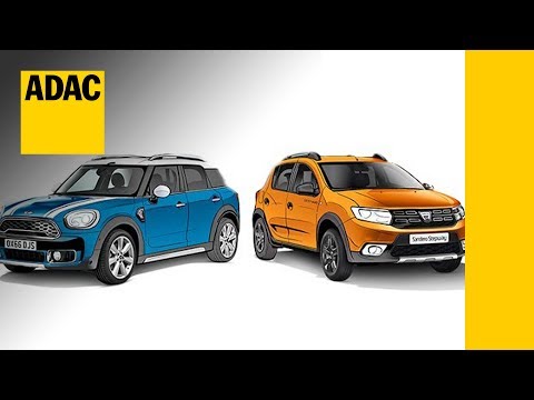 Motorwelt-Check: Dacia Sandero Stepway gegen Mini Countryman | ADAC 2017