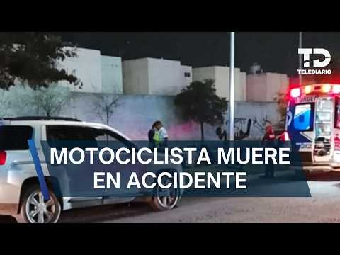 Motociclista muere tras accidente en la colonia Ex Hacienda Santa Rosa en Apodaca