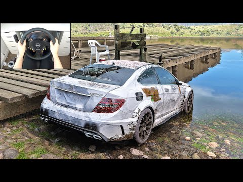 Rebuilding Mercedes C63 AMG - Forza Horizon 5 (Steering Wheel + Shifter) Gameplay