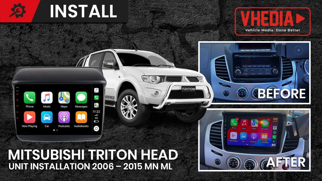 Mitsubishi Triton 2006 – 2015 MN ML Head Unit Installation - M series