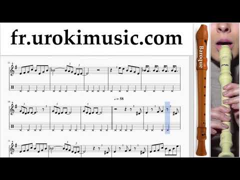 Comment Jouer de la Flute à bec (B.) The Pink Panther - Theme Song Tab Tablature Partie#2 um-i829
