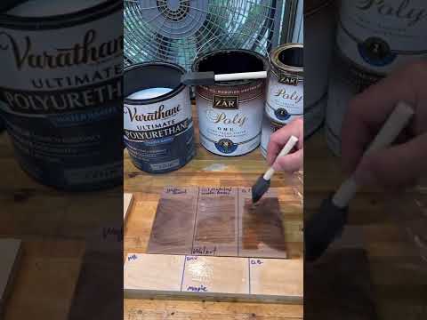 Differences in 3 types of interior polyurethanes #woodworking #polyurethane