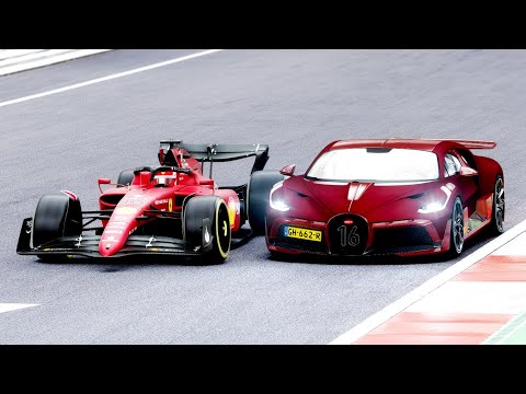 Ferrari F1 2022 vs Bugatti Divo at Monza GP