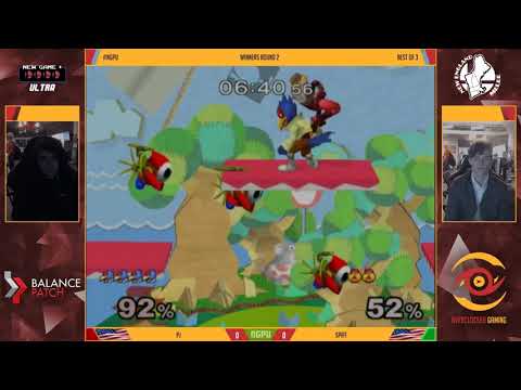 NGPU 55 SSBM - PJ (Falco) vs Spiff (Sheik) - Melee WR2 [Partial VoD]