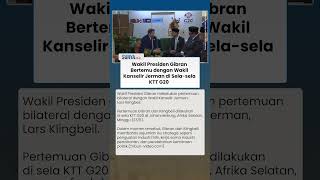Gibran Terus Tambah Relasi di KTT G20 Afrika, Wapres RI Kini Bertemu Kanselir Jerman Bahas Kemitraan