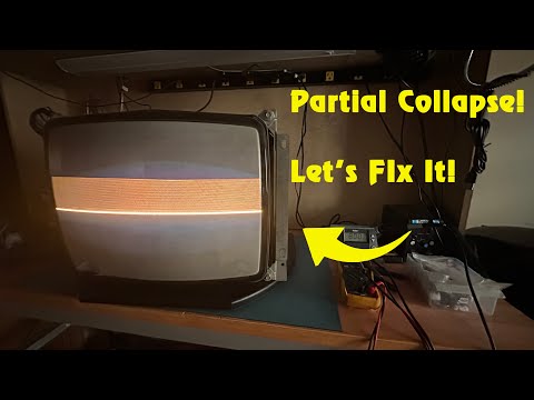 19" G07 Arcade Monitor Repair - Partial Vertical Collapse, B+ Adjustment