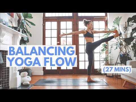 Vinyasa Yoga Flow for BALANCE + STRENGTH |  Yoga Workout 27 minutes (Intermediate Yoga Flow)
